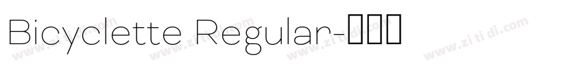 Bicyclette Regular字体转换
